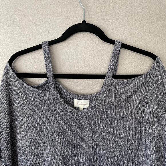Anthropologie Deletta Millipa Oversize High Low Cold Shoulder Pullover Blouse XS - Picture 6 of 12